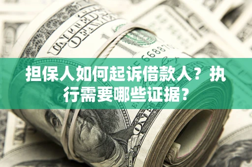 武汉担保人如何起诉借款人？执行需要哪些证据？