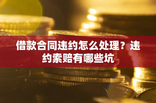 武汉借款合同违约怎么处理？违约索赔有哪些坑