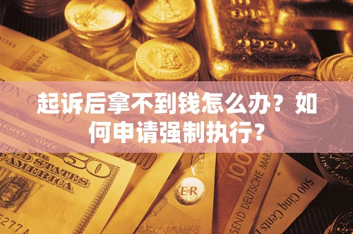 武汉起诉后拿不到钱怎么办？如何申请强制执行？