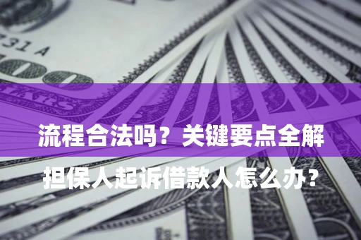 武汉

担保人起诉借款人怎么办？流程合法吗？关键要点全解析