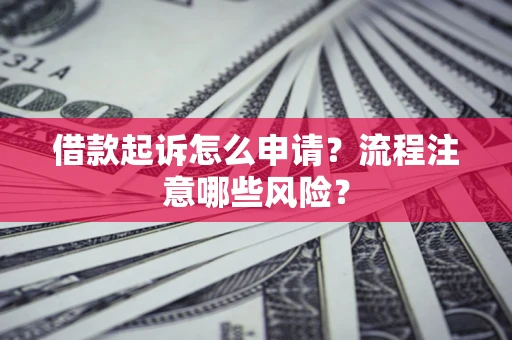 武汉借款起诉怎么申请？流程注意哪些风险？