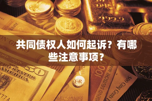 武汉共同债权人如何起诉？有哪些注意事项？